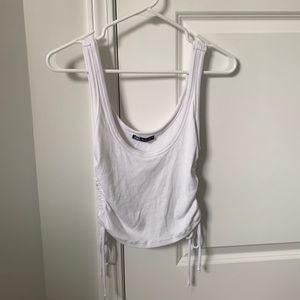 Zara white crop top